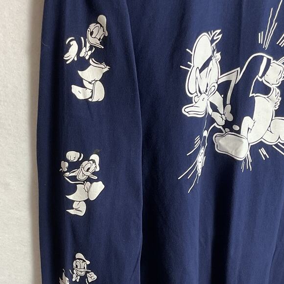 Official Disney Store Donald Duck Pure Cotton Long Sleeve Tee Navy Blue Large - Picture 4 of 13